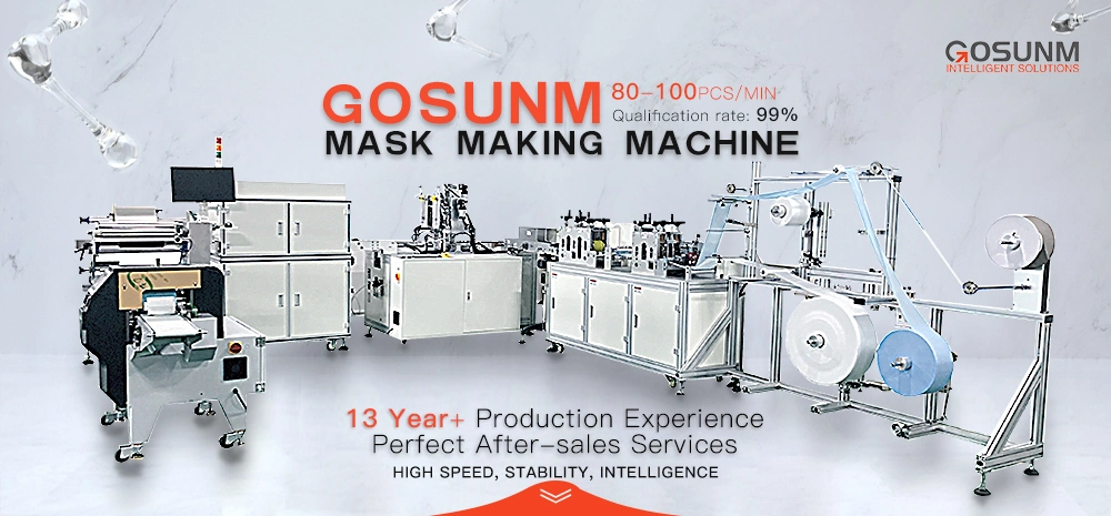 Advanced Design Fully Automatic Flat Mask Making Machine with Inspection Packaging Production Line with Good Supervision of Production