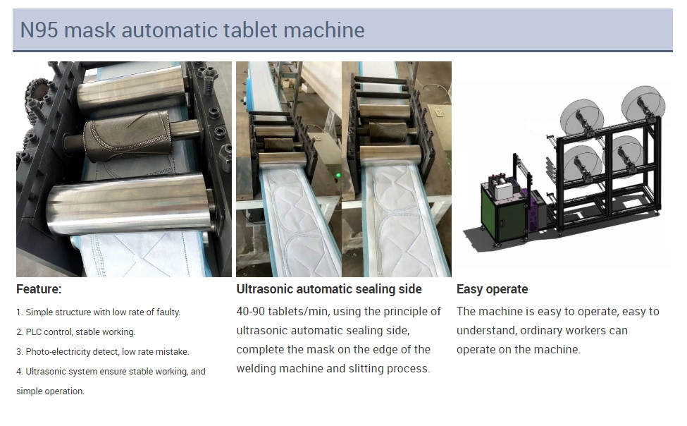 N95 Face Mask Maker Machine Semi-Autumatic Kn95 Mask Machine