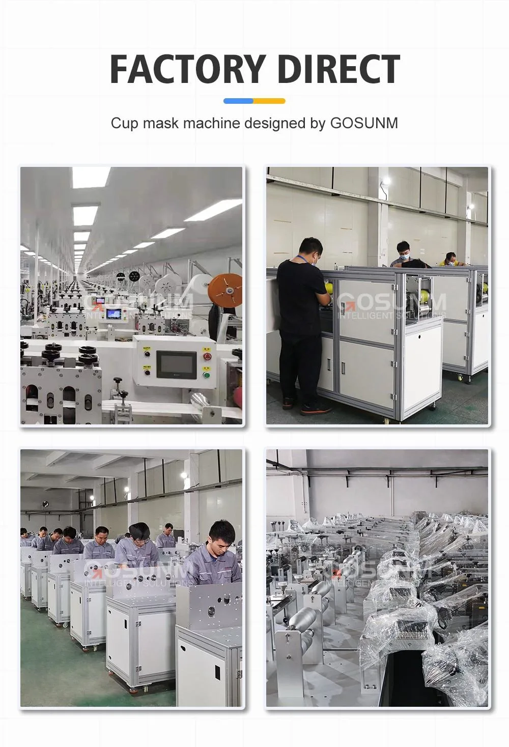 Gosunm FFP2 FFP3 KN95 Cup Shape Face Mask Machine N95 Cup Mask Making Machine