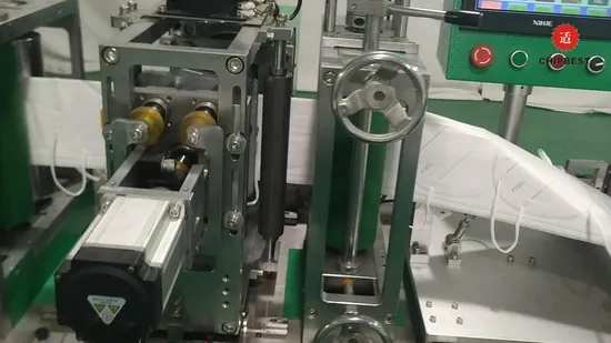 Máquina de fazer máscara dobrável totalmente automática KN95 de alta saída